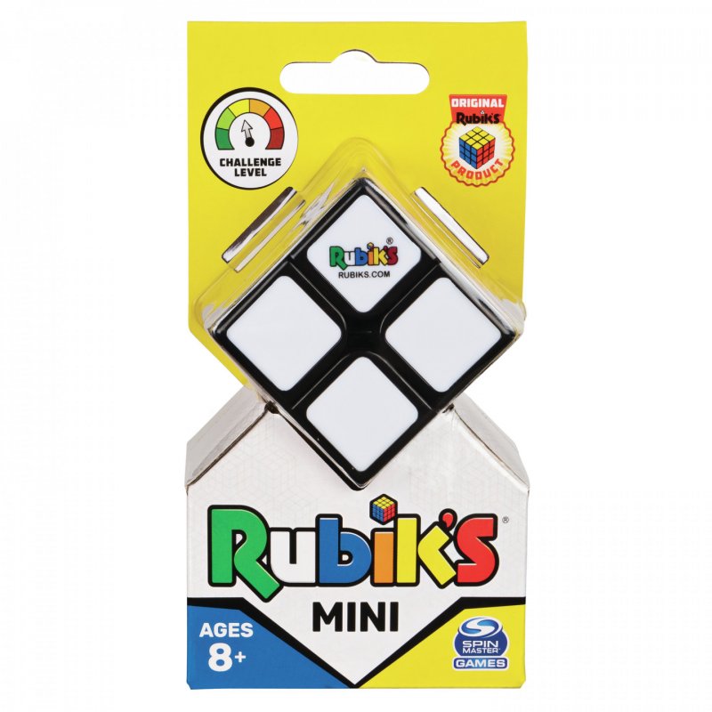 Spin Master Rubik’s Mini 2x2, 2x2 Classic Colour-Matching Puzzle, Pocket Size Brain-Teasing Puzzle Toy