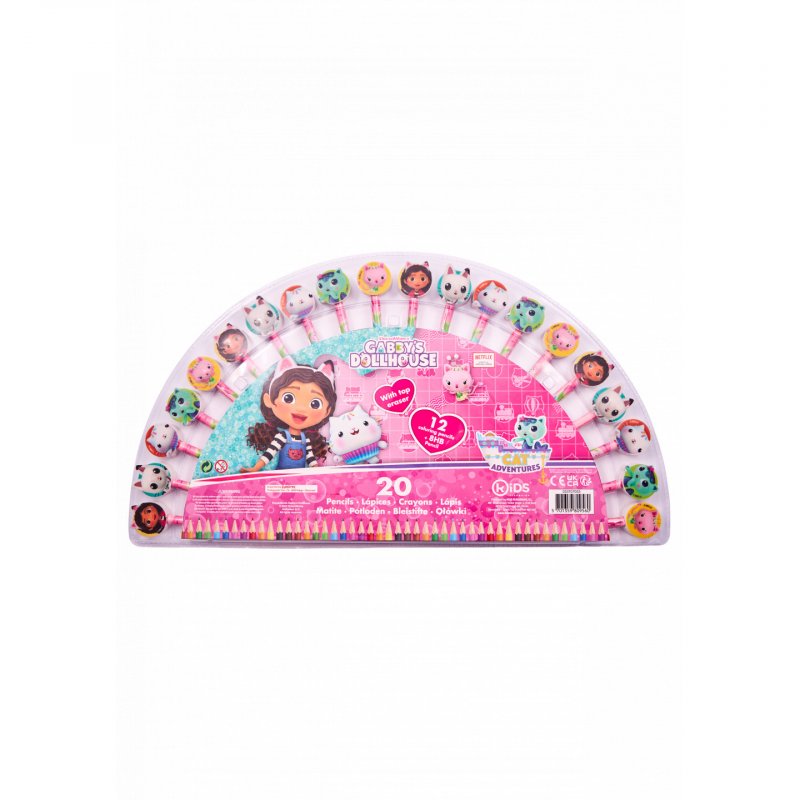 Gabbys Dollhouse - 20 pencil/colour pencil set (033707053)