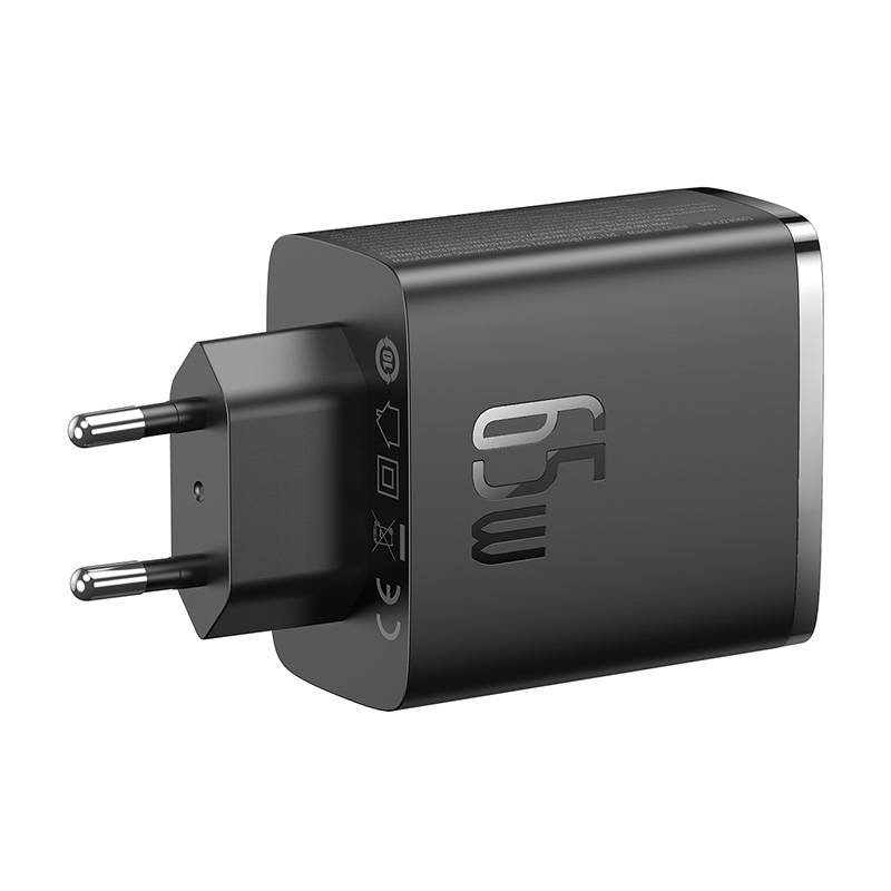 Wall charger Baseus OS-Cube Pro 2xUSB-C USB, 65W (black)