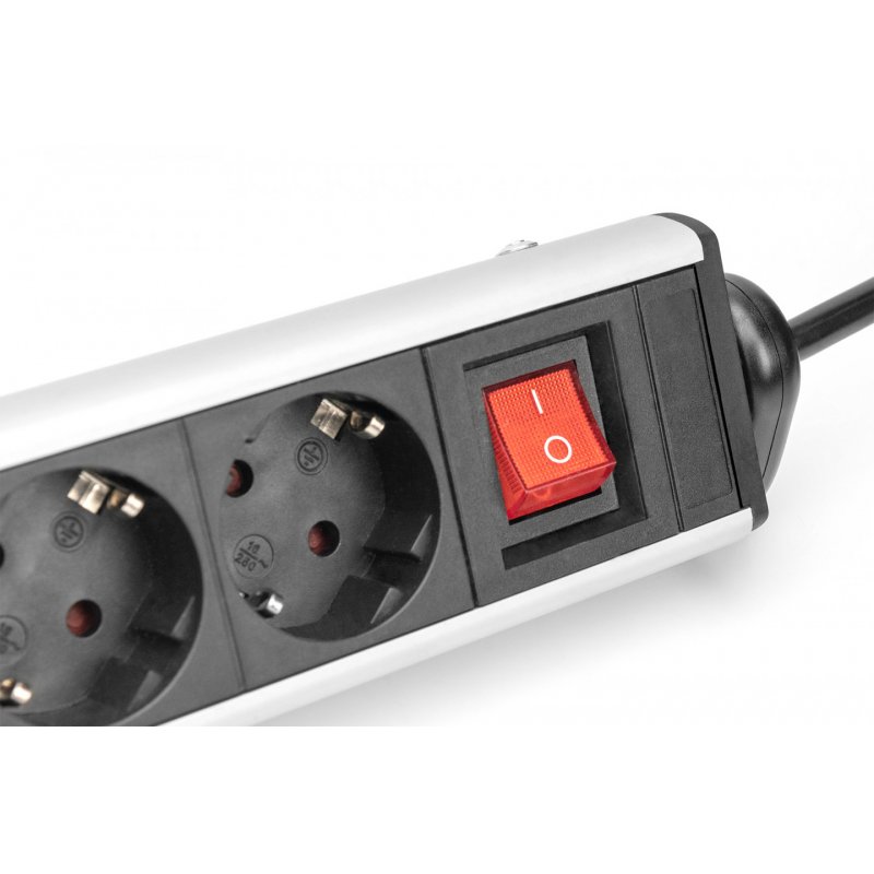 Digitus 6-way office power strip with 3x USB ports
