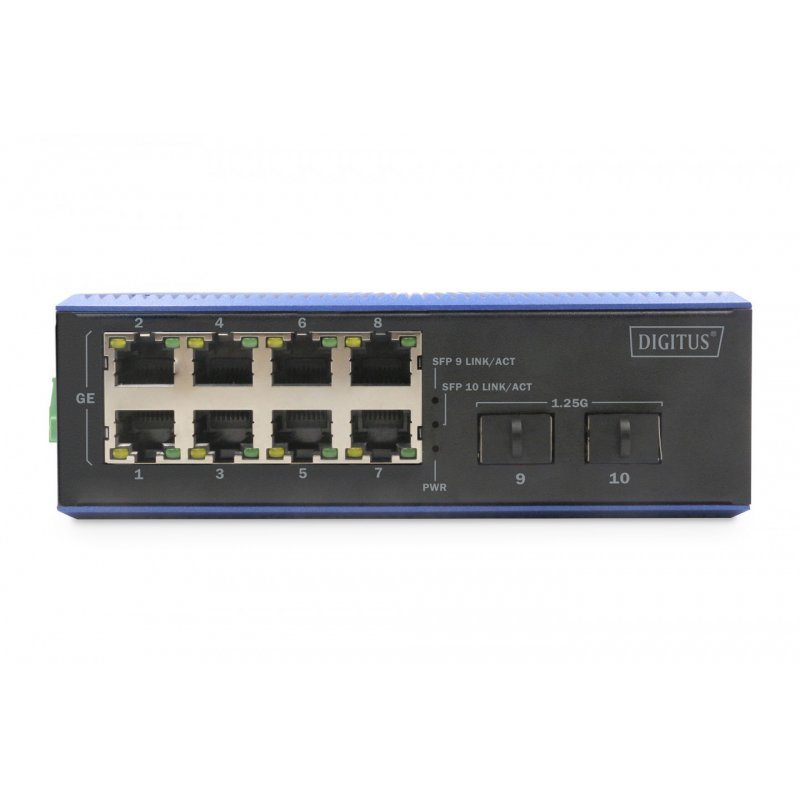 Digitus Industrial 8 2 -Port Gigabit Ethernet PoE Switch