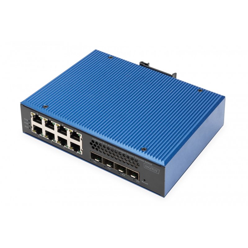 Digitus Industrial 8 4 10G Uplink Port L3 managed Gigabit Ethernet Switch