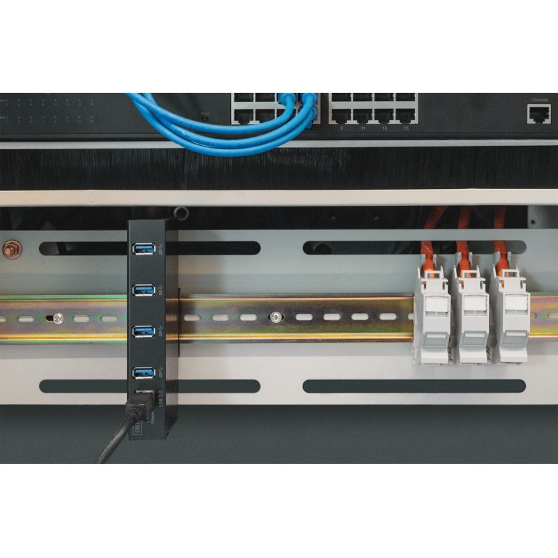 Digitus Hub USB 3.0, 4 ports, Industriel