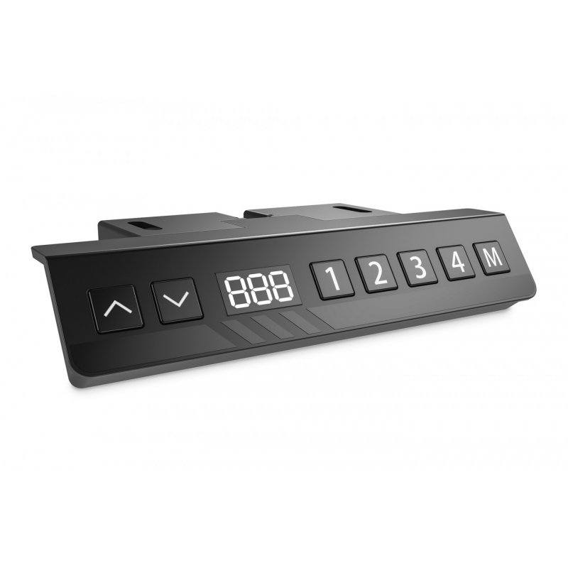 Digitus Piètement de table réglable en hauteur électriquement, forme en L à 90°, 3 moteurs, 2 positions, blanc