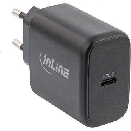 InLine USB PD power supply, GaN charger, Single USB-C, Power Delivery, 65W