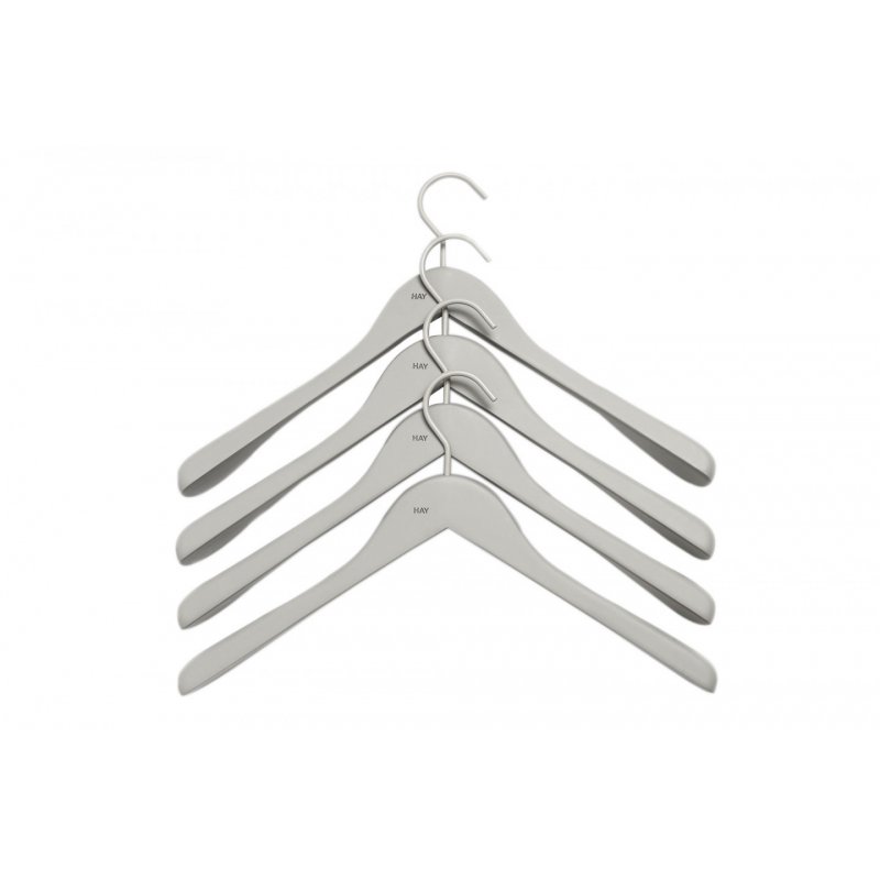 HAY - Soft Coat Hanger Wide Set of 4 - Grey (500077)