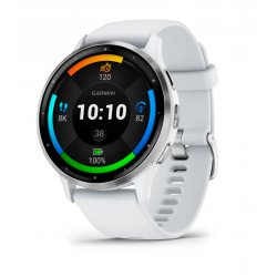 Garmin Venu 3 3.56 cm (1.4") AMOLED Digital 454 x 454 pixels Touchscreen Silver, White Wi-Fi GPS (satellite)