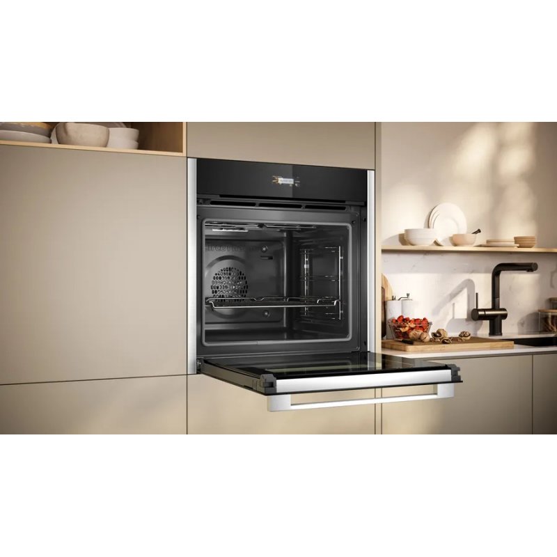 Neff N 70 B24CR71N0 oven 71 L A Black, Stainless steel