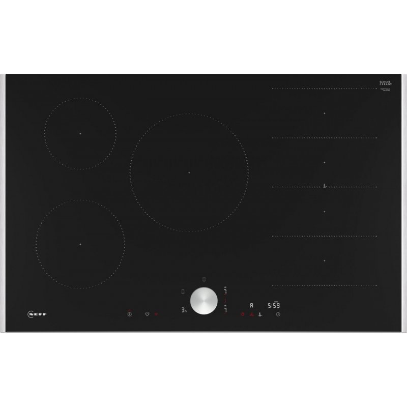 Neff N 90 Black Built-in 80 cm Zone induction hob 5 zone(s)