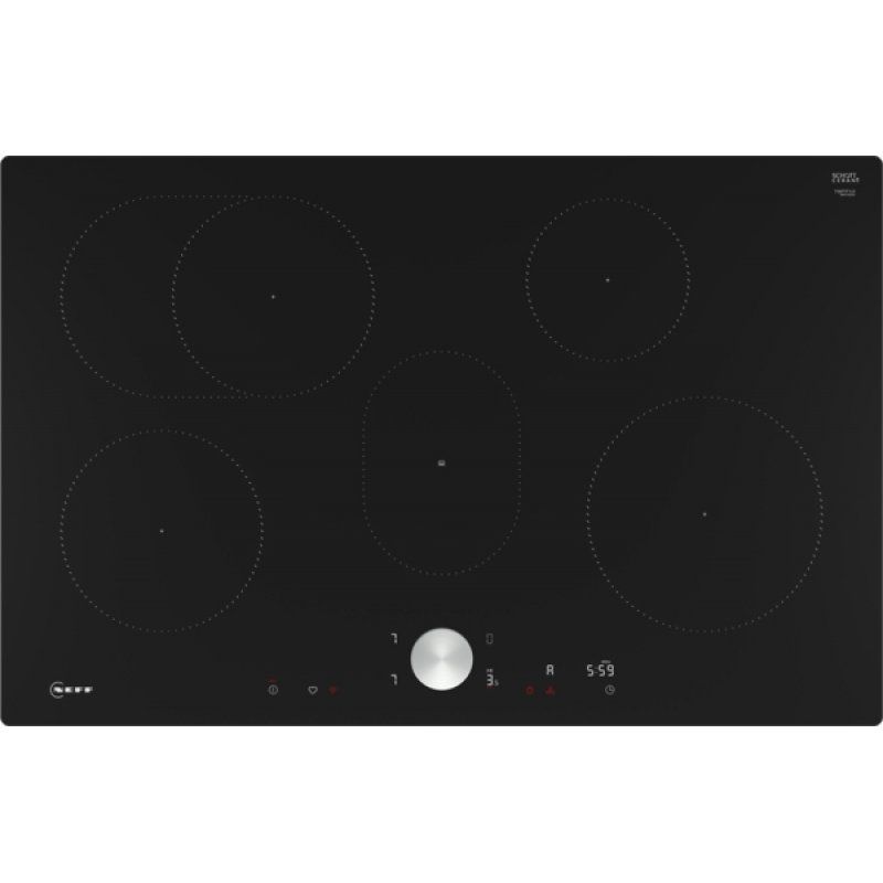 Neff N 90 Noir Intégré 80 cm Plaque avec zone à induction 5 zone(s)
