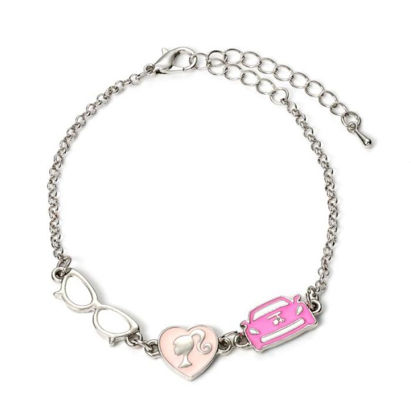 BARBIE - Bracelet en Chaine - Silhouette, Lunettes et Corvette