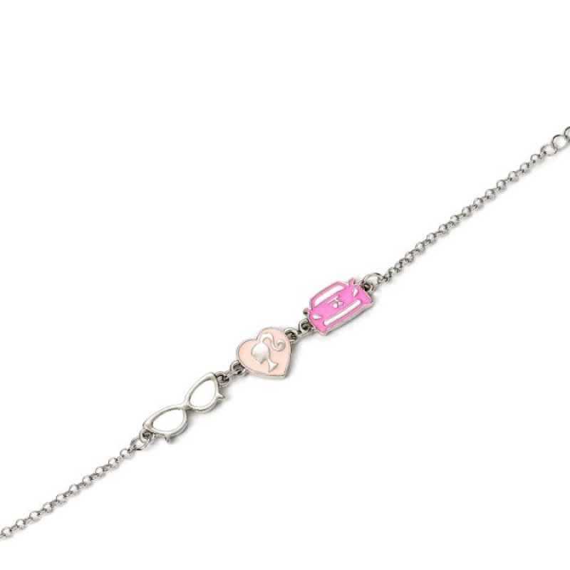 BARBIE - Bracelet en Chaine - Silhouette, Lunettes et Corvette