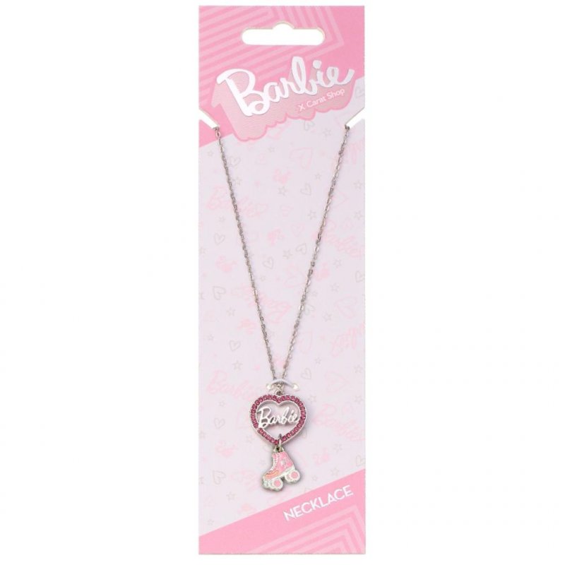 BARBIE - Collier Chaine - Coeur & Patin à Roulettes