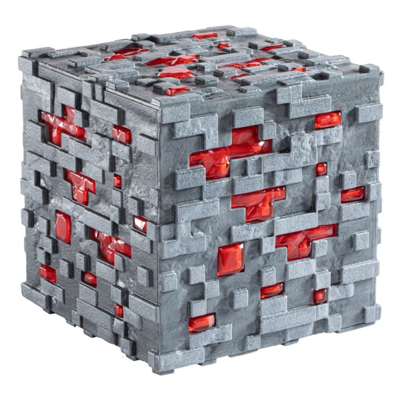 Minecraft réplique Illuminating Redstone Ore Cube 10 cm