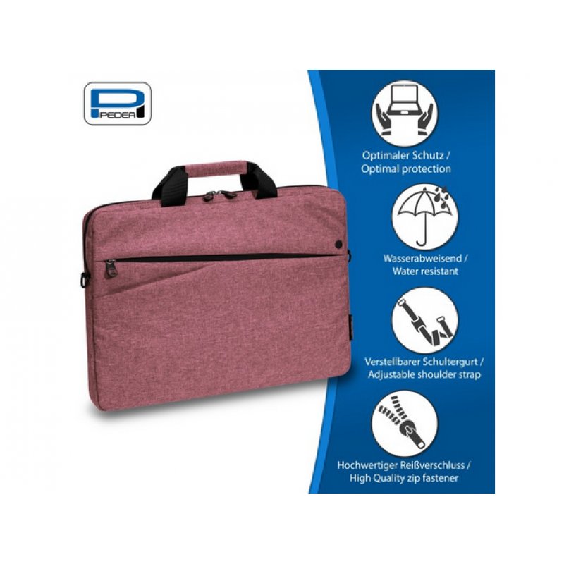 PEDEA Laptoptasche 17,3 Zoll (43,9cm) FASHION Notebook Umhängetasche mit Schultergurt
