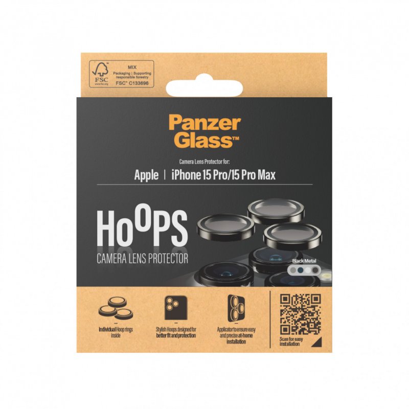PanzerGlass™ Hoops Kameraschutz iPhone 15 Pro | 15 Pro Max