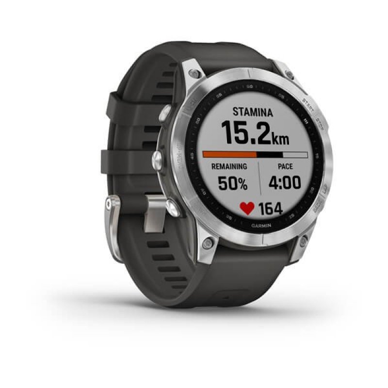 Garmin fenix 7 3,3 cm (1.3") MIP 47 mm Numérique 260 x 260 pixels Écran tactile Argent Wifi GPS (satellite)