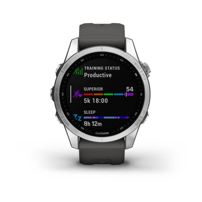 Garmin Fenix 7S Silver with Graphite Band EU