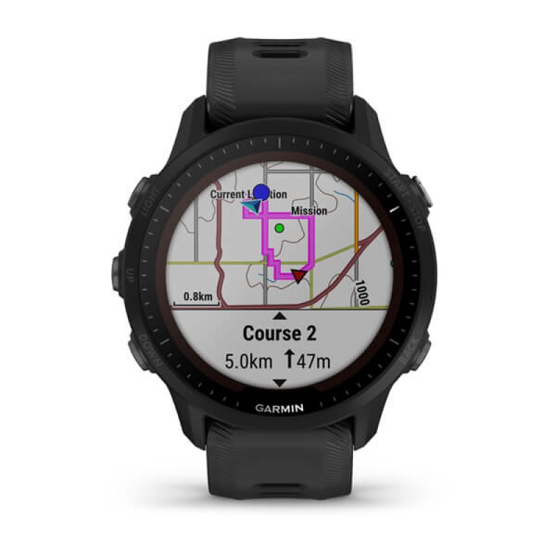 Garmin Forerunner 955 3.3 cm (1.3") MIP Digital 260 x 260 pixels Touchscreen Black Wi-Fi GPS (satellite)