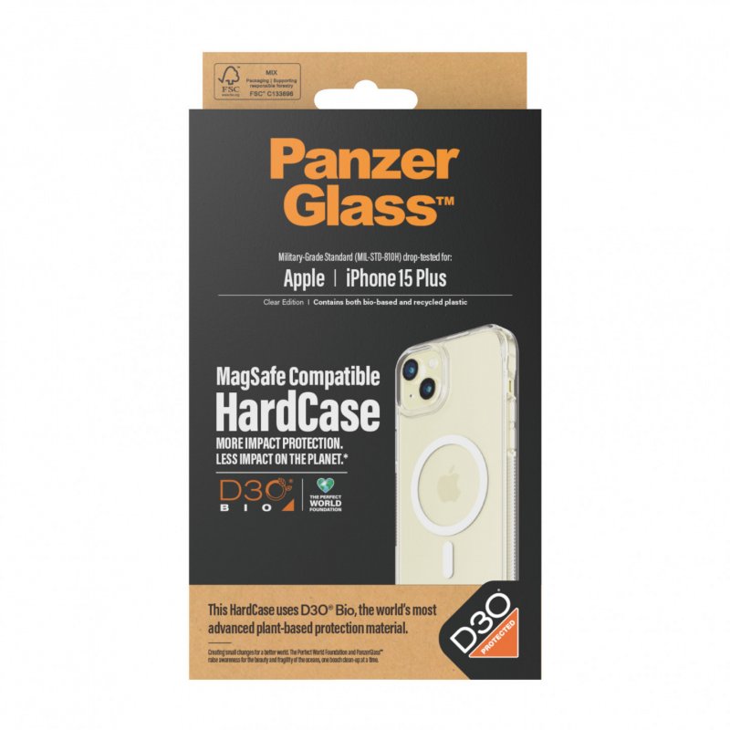 PanzerGlass ™ HardCase MagSafe Compatible with D3O iPhone 15 Plus