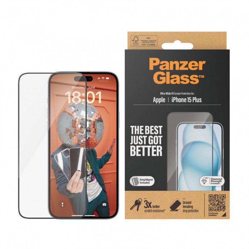 PanzerGlass Ultra Wide Fit Protection d'écran transparent Apple 1 pièce(s)