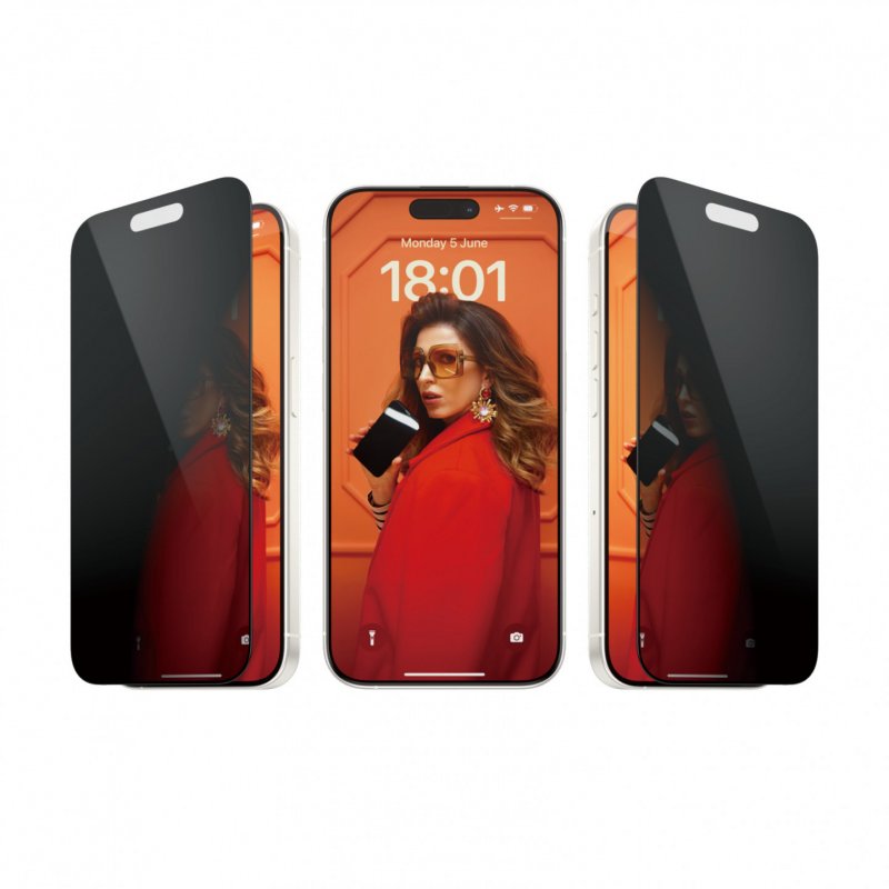 PanzerGlass™ Privacy Displayschutz iPhone 15 Pro Ultra-Wide Fit m. EasyAligner