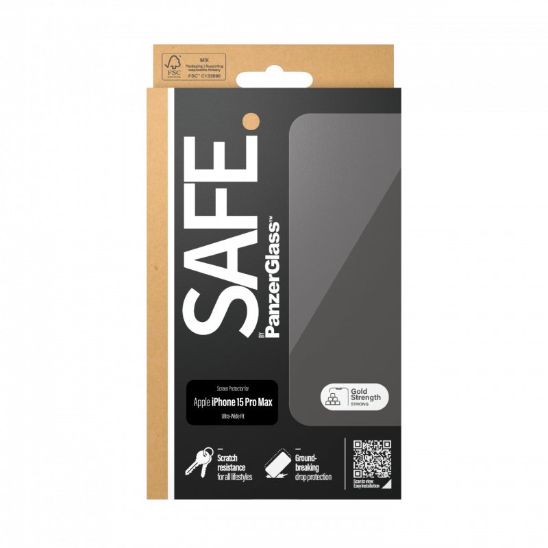 SAFE. by PanzerGlass™ Displayschutz iPhone 15 Pro Max Ultra-Wide Fit