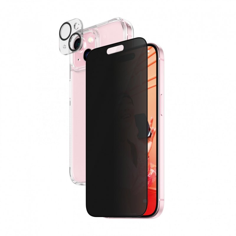 PanzerGlass™ Privacy Privacy 3-in-1 Set iPhone 15