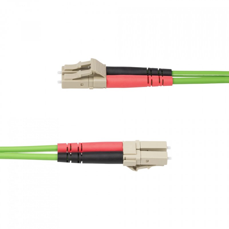 StarTech.com 2m (6ft) LC to LC (UPC) OM5 Multimode Fiber Optic Cable, 50/125µm Duplex LOMMF Zipcord, VCSEL, 40G/100G,