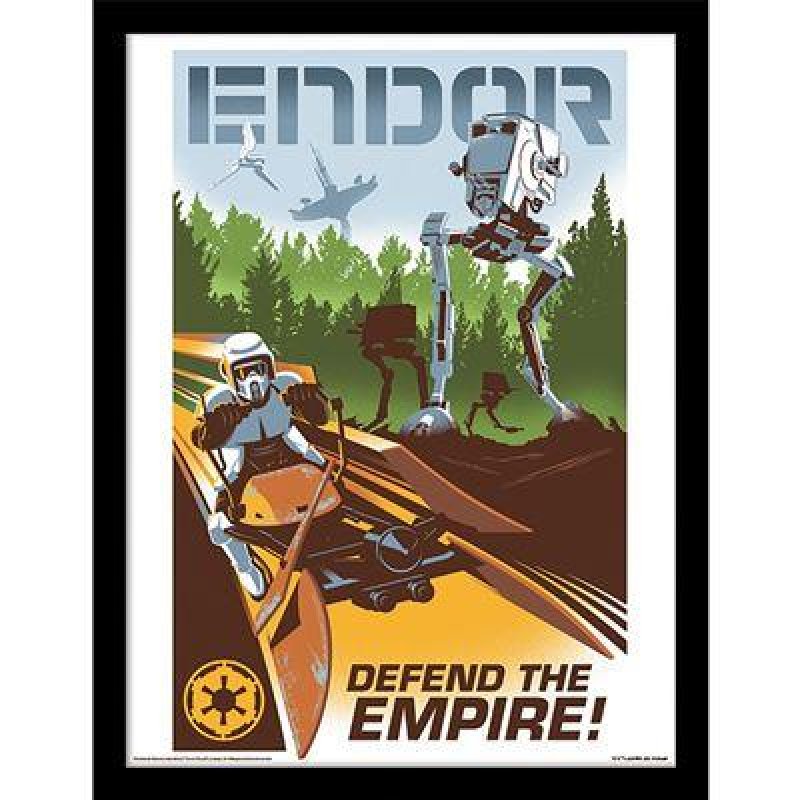 STAR WARS - Endor - Impression encadrée 30x40cm