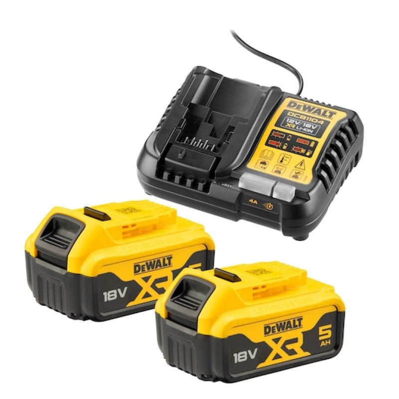 Dewalt Akku-Kit DCB1104P2 (2x 18V/5Ah plus DCB1104)