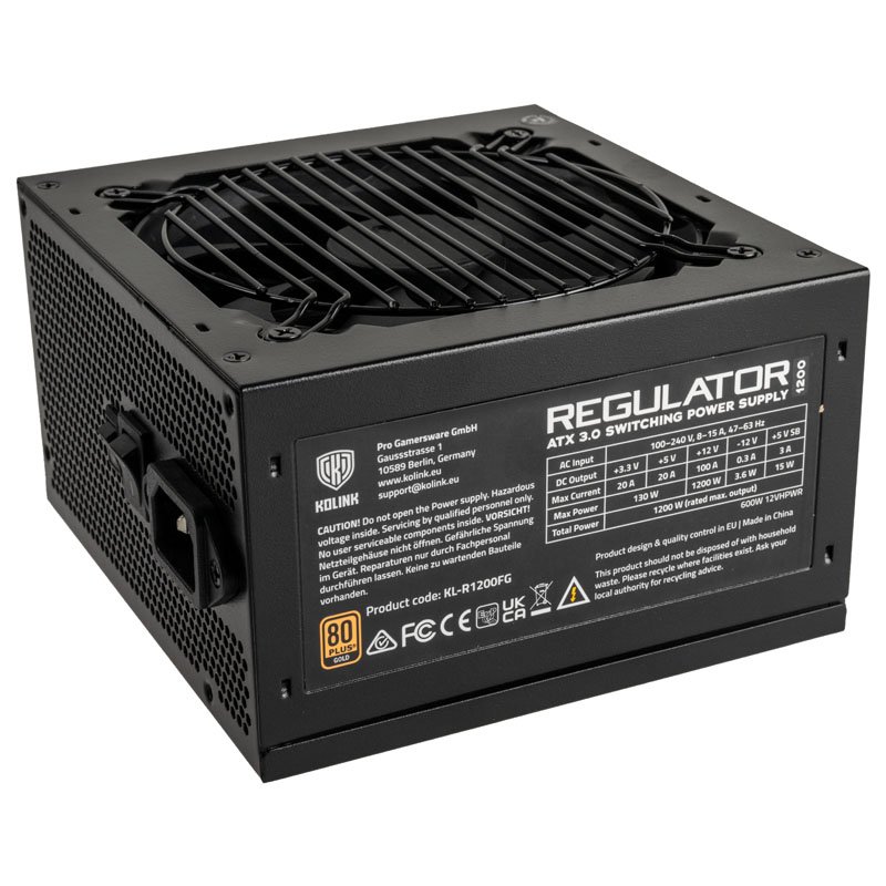 Kolink Regulator 80 PLUS Gold Netzteil, ATX 3.0, PCIe 5.0, modular - 1200 Watt