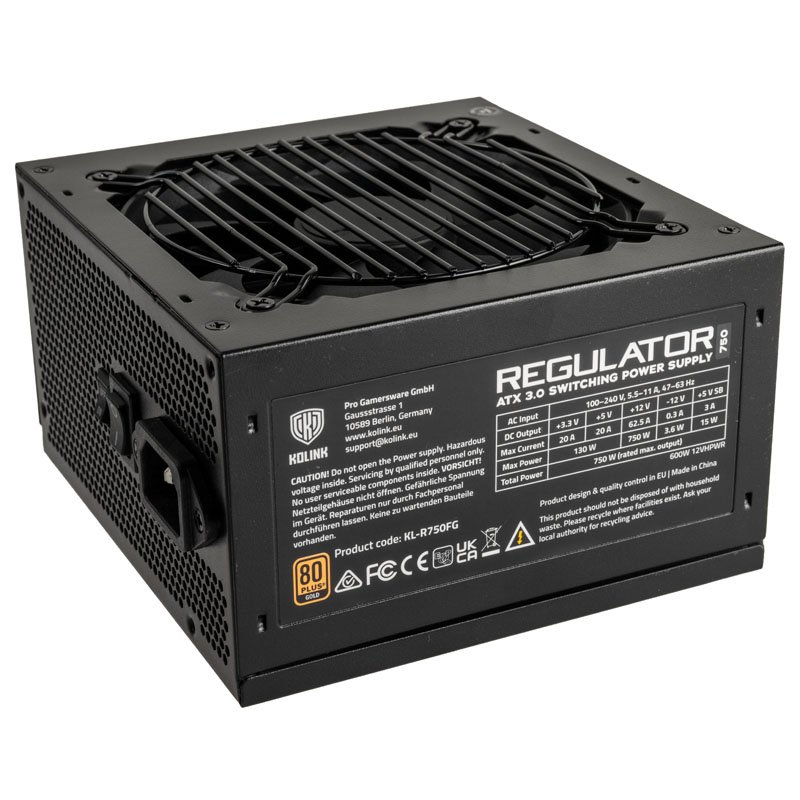 Kolink Regulator 80 PLUS Gold Netzteil, ATX 3.0, PCIe 5.0, modular - 750 Watt