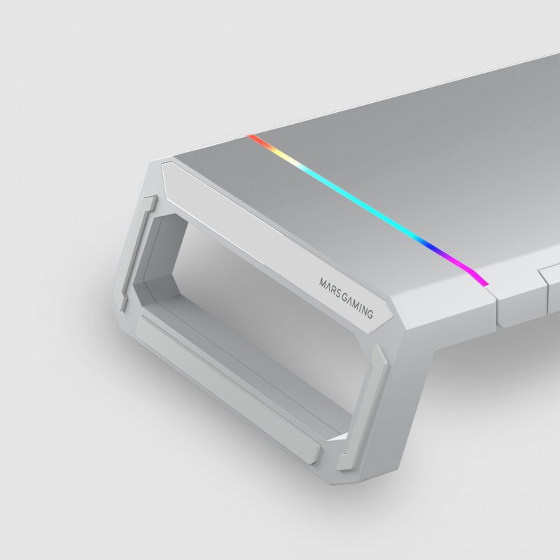 Support / Rehausseur pour Ecran Mars Gaming MGS One RGB (Blanc)