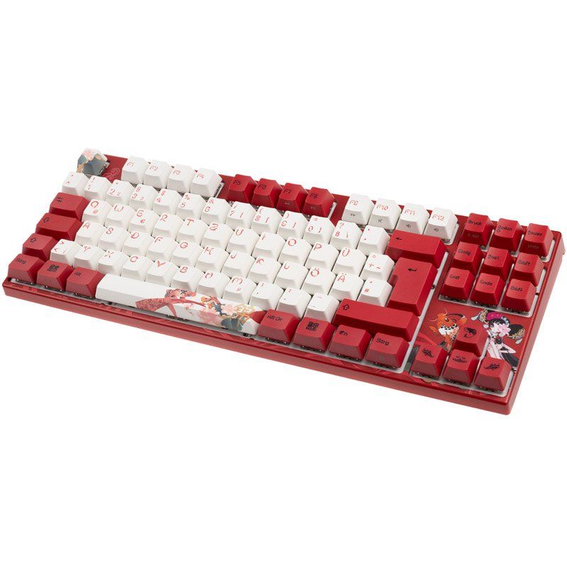 STOCK2-Varmilo VEA88 Koi TKL Gaming Tastatur, MX-Brown, weiße LED