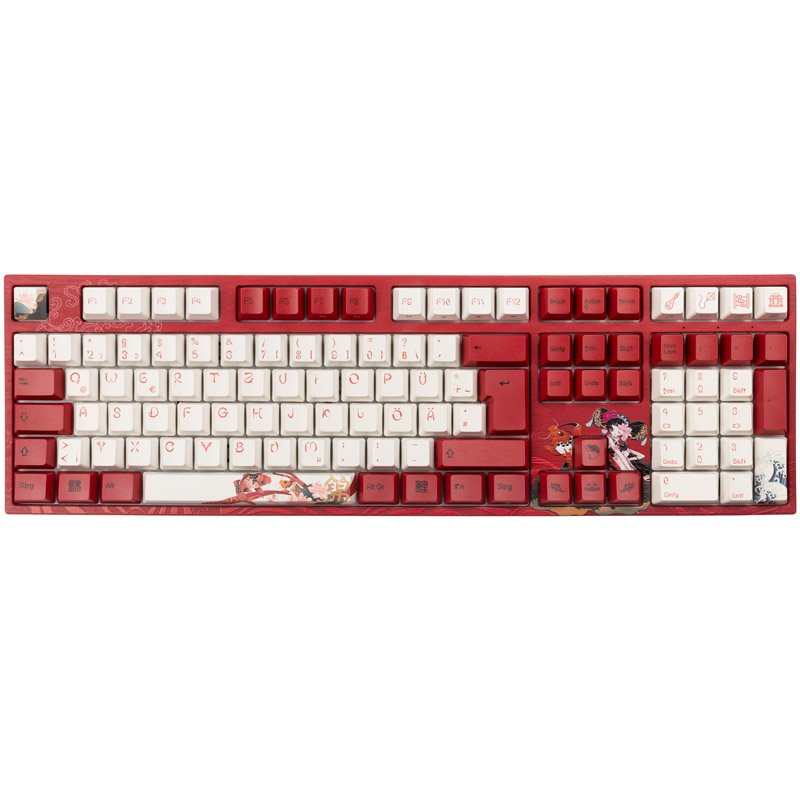 Varmilo VEA109 Koi Gaming Tastatur, MX-Silent-Red, weiße LED
