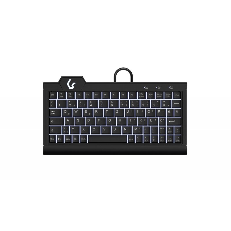 KeySonic KSK-3010ELC (DE) keyboard USB QWERTZ German Black