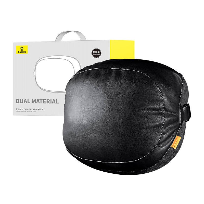 Double sided Car Headrest Mounted Pillow Baseus Comfort Ride (black)