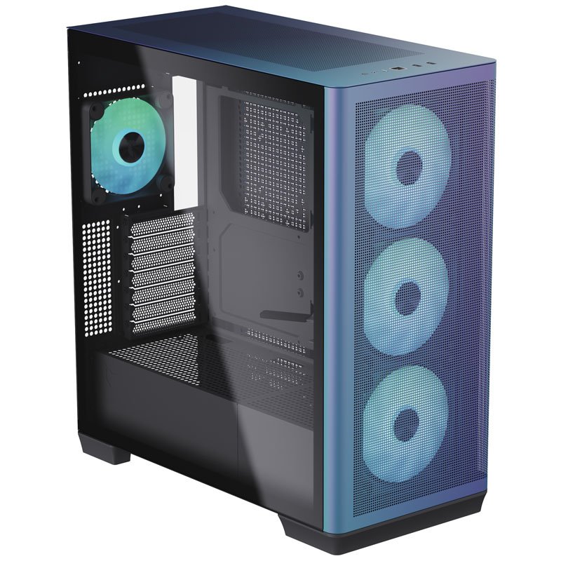APNX C1 Midi-Tower ATX-Gehäuse, Tempered Glass - ChromaFlair