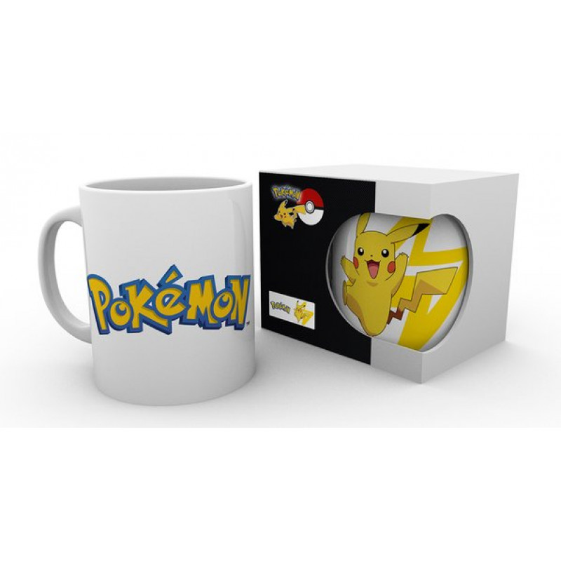 POKEMON MUG LOGO AND PIKACHU