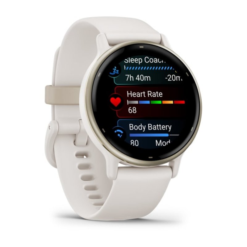 Garmin Vivoactive 5 3.05 cm (1.2") AMOLED Digital 390 x 390 pixels Touchscreen White Wi-Fi GPS (satellite)