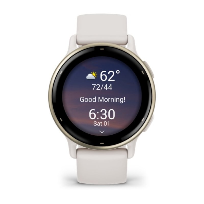 Garmin Vivoactive 5 3.05 cm (1.2") AMOLED Digital 390 x 390 pixels Touchscreen White Wi-Fi GPS (satellite)