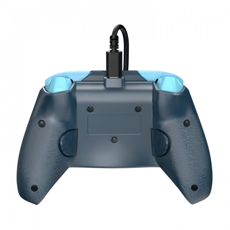 PDP - Manette de jeu filaire avancée REMATCH GLOW Blue Tide pour Xbox Series X|S, Xbox One et Windows 10/11