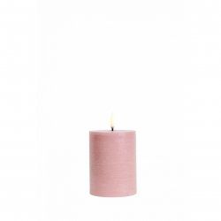 Uyuni - LED pillar candle - Dusty rose, Rustic - 7,8x10 cm (UL-PI-DR-C78010)