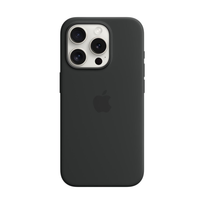 IPHONE 15 PRO SILICONE CASE WITH MAGSAFE - BLACK