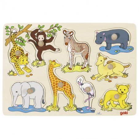 Goki 57829 puzzle Shape puzzle 9 pc(s) Fauna