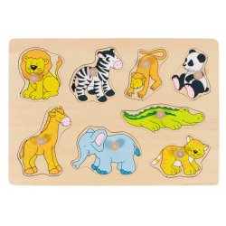 GOKI - Zoo animals, lift-out puzzle - (57874)