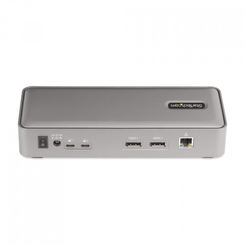 StarTech.com Docking Station KVM USB-C pour Deux PC Portables - Station d'Accueil DisplayPort 4K 60Hz pour 2 Moniteurs