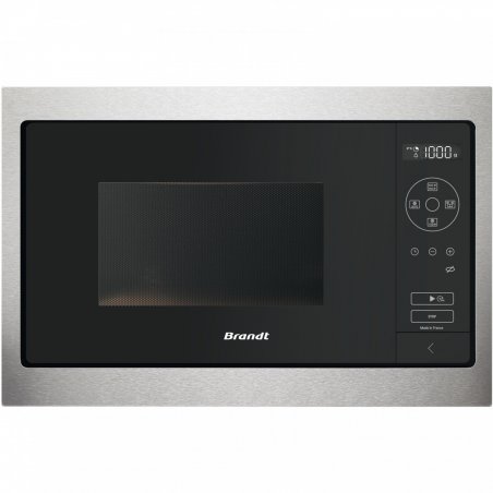 Brandt BMS7120X microwave Built-in Solo microwave 26 L Black, Stainless steel
