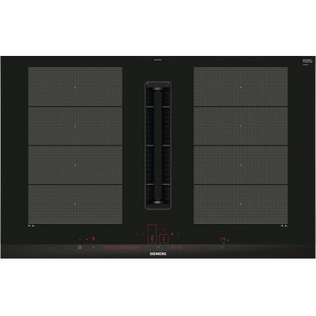 Siemens iQ700 EX875LX67E plaque Noir, Acier inoxydable Intégré 80 cm Plaque avec zone à induction 4 zone(s)